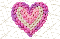 Yarn Valentine Clipart for Crafts, Crochet Hearts Clip Art Product Image 2
