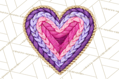Yarn Valentine Clipart for Crafts, Crochet Hearts Clip Art Product Image 5