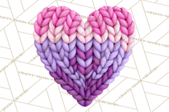 Yarn Valentine Clipart for Crafts, Crochet Hearts Clip Art Product Image 3
