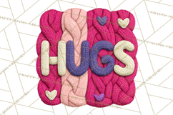 Yarn Valentine Clipart for Crafts, Crochet Hearts Clip Art Product Image 2