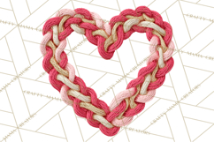 Yarn Valentine Clipart for Crafts, Crochet Hearts Clip Art Product Image 4