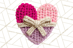 Yarn Valentine Clipart for Crafts, Crochet Hearts Clip Art Product Image 5