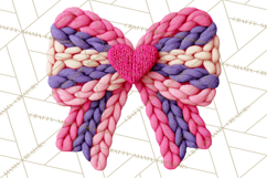Yarn Valentine Clipart for Crafts, Crochet Hearts Clip Art Product Image 2