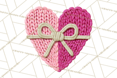 Yarn Valentine Clipart for Crafts, Crochet Hearts Clip Art Product Image 3