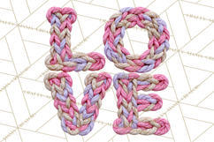 Yarn Valentine Clipart for Crafts, Crochet Hearts Clip Art Product Image 5