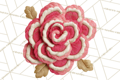 Yarn Valentine Clipart for Crafts, Crochet Hearts Clip Art Product Image 2