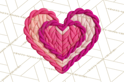 Yarn Valentine Clipart for Crafts, Crochet Hearts Clip Art Product Image 3