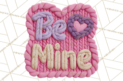 Yarn Valentine Clipart for Crafts, Crochet Hearts Clip Art Product Image 3