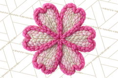 Yarn Valentine Clipart for Crafts, Crochet Hearts Clip Art Product Image 2