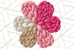 Yarn Valentine Clipart for Crafts, Crochet Hearts Clip Art Product Image 3