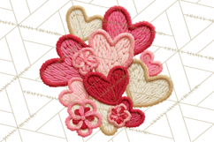 Yarn Valentine Clipart for Crafts, Crochet Hearts Clip Art Product Image 2