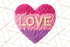 Yarn Valentine Clipart for Crafts, Crochet Hearts Clip Art Product Image 4