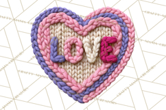 Yarn Valentine Clipart for Crafts, Crochet Hearts Clip Art Product Image 5