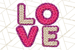 Yarn Valentine Clipart for Crafts, Crochet Hearts Clip Art Product Image 3