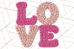 Yarn Valentine Clipart for Crafts, Crochet Hearts Clip Art Product Image 2