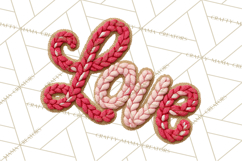 Yarn Valentine Clipart for Crafts, Crochet Hearts Clip Art Product Image 3