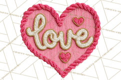 Yarn Valentine Clipart for Crafts, Crochet Hearts Clip Art Product Image 3