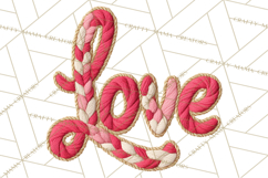 Yarn Valentine Clipart for Crafts, Crochet Hearts Clip Art Product Image 5