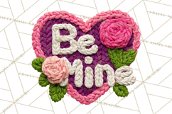 Yarn Valentine Clipart for Crafts, Crochet Hearts Clip Art Product Image 5