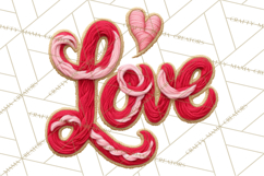 Yarn Valentine Clipart for Crafts, Crochet Hearts Clip Art Product Image 5
