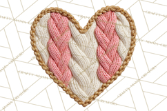 Yarn Valentine Clipart for Crafts, Crochet Hearts Clip Art Product Image 2