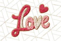 Yarn Valentine Clipart for Crafts, Crochet Hearts Clip Art Product Image 3