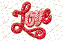 Yarn Valentine Clipart for Crafts, Crochet Hearts Clip Art Product Image 4