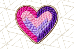 Yarn Valentine Clipart for Crafts, Crochet Hearts Clip Art Product Image 3