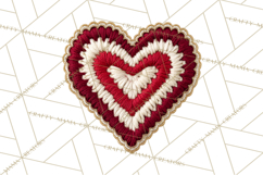 Yarn Valentine Clipart for Crafts, Crochet Hearts Clip Art Product Image 4