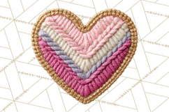 Yarn Valentine Clipart for Crafts, Crochet Hearts Clip Art Product Image 4