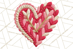Yarn Valentine Clipart for Crafts, Crochet Hearts Clip Art Product Image 4