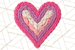 Yarn Valentine Clipart for Crafts, Crochet Hearts Clip Art Product Image 5