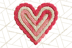 Yarn Valentine Clipart for Crafts, Crochet Hearts Clip Art Product Image 3