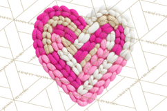 Yarn Valentine Clipart for Crafts, Crochet Hearts Clip Art Product Image 5