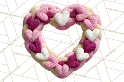 Yarn Valentine Clipart for Crafts, Crochet Hearts Clip Art Product Image 4
