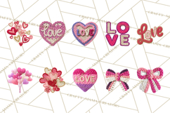 Yarn Valentine Clipart for Crafts, Crochet Hearts Clip Art Product Image 6