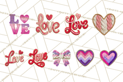 Yarn Valentine Clipart for Crafts, Crochet Hearts Clip Art Product Image 8