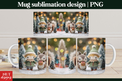 Cute Christmas Mug cozy Christmas mug wrap 15oz mug wrap Product Image 1