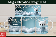 Christmas Mug Crochet Polar Bear Christmas 15oz Mug PNG Product Image 1