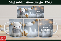 Christmas Mug Crochet Polar Bear Christmas 15oz Mug PNG Product Image 1