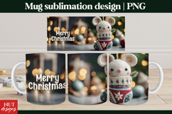 Cute Christmas Mug Crochet Christmas Mouse Mug Wrap Product Image 1