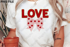 Crochet Pink Love Bow Valentine PNG Product Image 2