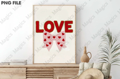 Crochet Pink Love Bow Valentine PNG Product Image 3