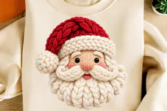 Crochet Santa PNG, Christmas Shirt Design Product Image 2