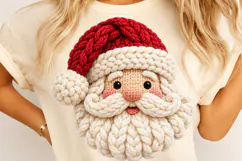 Crochet Santa PNG, Christmas Shirt Design Product Image 4
