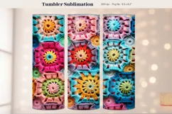 Crochet Tumbler Wrap Granny Square Tumbler Sublimation 