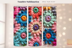 Crochet Tumbler Wrap Granny Square Tumbler Sublimation 