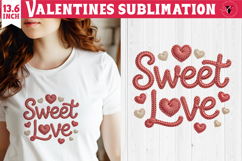 Crochet Valentines Day sublimation | Knitted Sweet love Product Image 1