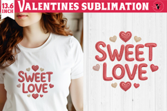 Crochet Valentines Day sublimation | Knitted Sweet love Product Image 1