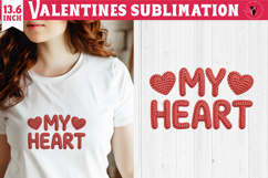 Crochet Valentines Day sublimation | Knitted My Heart Product Image 1